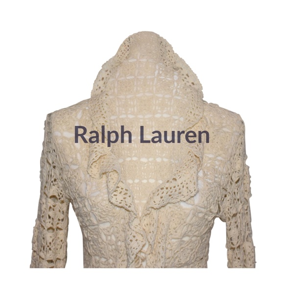 Ralph Lauren Sweaters - Hand Knit Ralph Lauren Crochet Cardigan Size Small